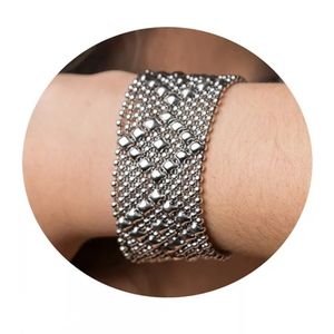 Sergio Guitierrez Liquid Metal Silver Mesh Bracelet